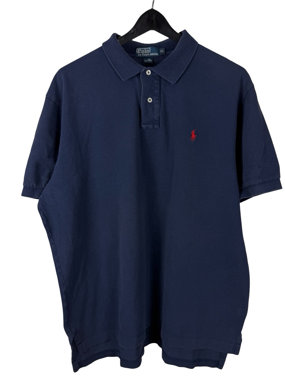 Vintage 2000s Polo Ralph Lauren Small Pony 100% Blue Polo Shirt Size XL